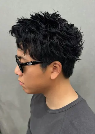 パーマ メンズ ✨ブリーチ無しWカラ ー・メンズ✨佐藤秀太のヘアスタイル