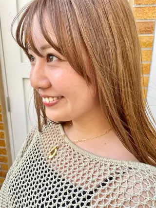 セミロング カラー 🌼似合わせカット 🌼おぎの みき🌼のヘアスタイル