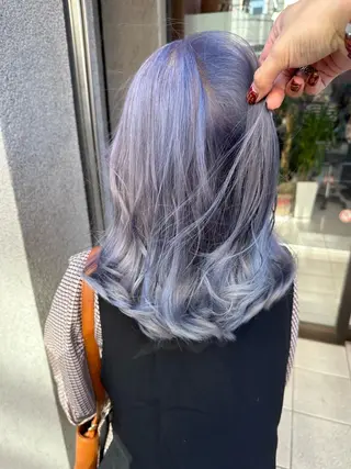 セミロング カラー 町田ブリーチ特化 MANATOのヘアスタイル