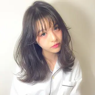 セミロング カラー ヘアアレンジ 【公式】amble luxe池袋東口🩷のヘアスタイル