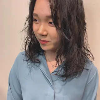 ミディアム パーマ ボブ指名No.1/ ボブパーマ/ユキのヘアスタイル