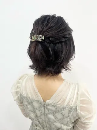 ショート ヘアアレンジ ヘアセットサロン /上坪愛美のヘアスタイル