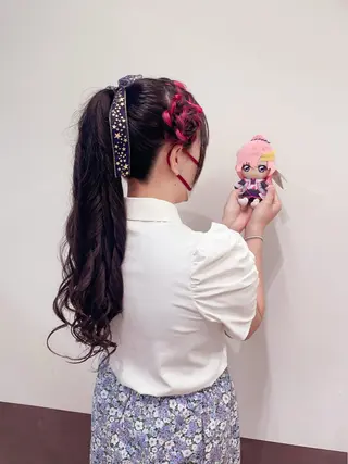 ロング ヘアアレンジ 新宿三丁目アイドル ヘアメイクたでぬまのヘアスタイル