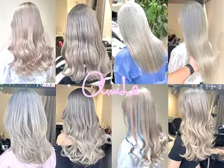 ロング カラー 渋谷🤍ブリーチ エクステ🤍アミルのヘアスタイル