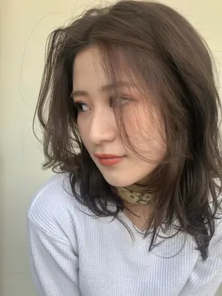 ミディアム カラー Moca 〰️のヘアスタイル