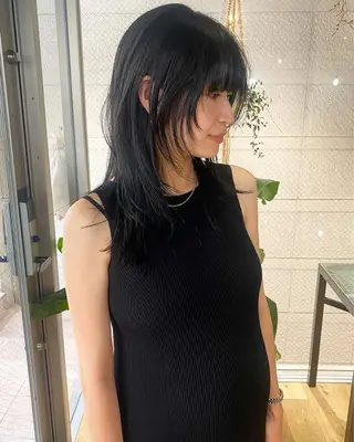 ミディアム カラー パーマ ヘアアレンジ ウルフカット モデル募集中！ミカのヘアスタイル