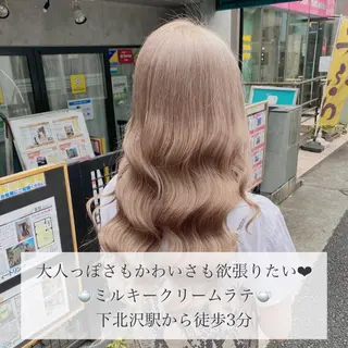 セミロング カラー ハイトーン特化💍 NØRN💍韓国のヘアスタイル