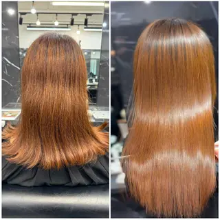 セミロング JIN|朝楽になる 乾かしただけで極艶髪のヘアスタイル