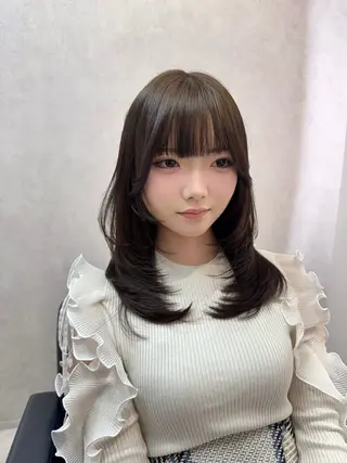 ミディアム 《韓国レイヤー特化》 艶髪✨EMIのヘアスタイル