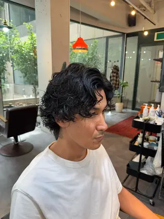 ミディアム カラー パーマ メンズ HARBOR ゆづきのヘアスタイル