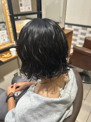 ミディアム パーマ たけだゆうほ♪ ブリーチ/インナーのヘアスタイル