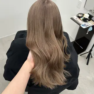 セミロング ベージュ/ブリーチ /natsumiのヘアスタイル