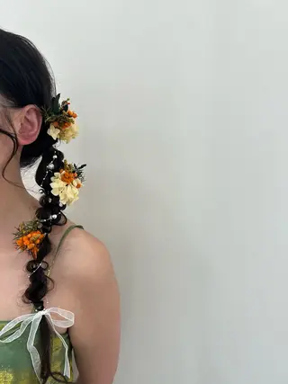 ロング ヘアアレンジ 柴崎 りるのヘアスタイル