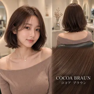 カラー 縮毛矯正❣️ボブ/ 池袋/おばかんのヘアスタイル