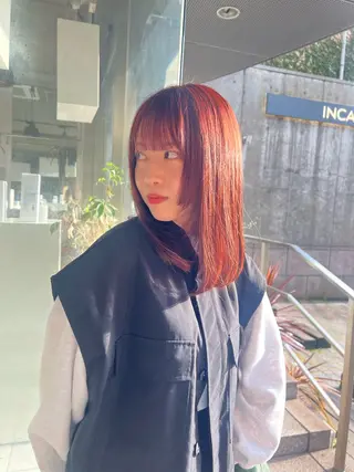 セミロング カラー 鹿児島美容室 NATSUKIのヘアスタイル