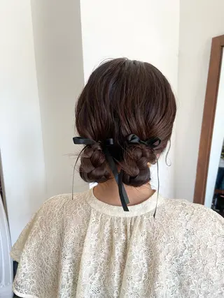 ヘアアレンジ まつ あみのヘアスタイル