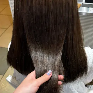 セミロング カラー 淡色┊︎ナチュラル 🧁奈那美🧁*.゜のヘアスタイル