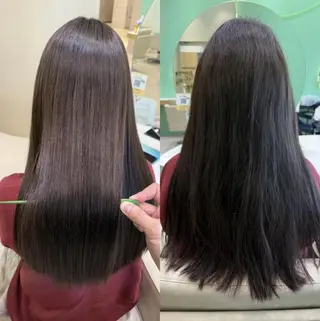 カラー パーマ ロング 似合わせ/髪質改善 /Bonheur京介のヘアスタイル