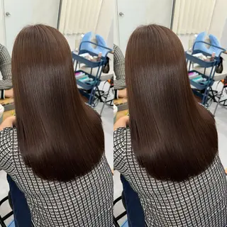 セミロング 髪質改善🩵縮毛矯正 代々木/木下のヘアスタイル