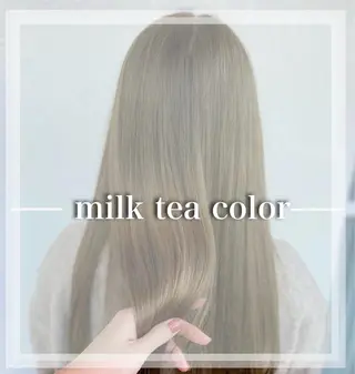 ロング 透明感カラー栄 みゆのヘアスタイル