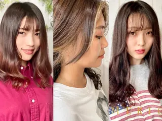 ロング カラー ヘアアレンジ 大阪レミーエクステ チビ編み込みのヘアスタイル