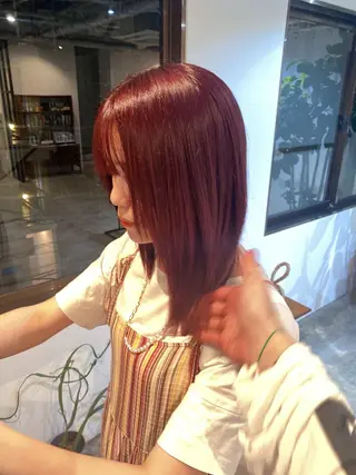 ミディアム カラー ♡レイヤーカット れお♡のヘアスタイル