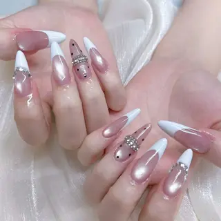 ネイル 🎀kira 長さだし💗モチ最高のネイルデザイン
