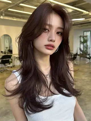 ロング FOCUSJAPAN 艶カラー/カット🖤のヘアスタイル