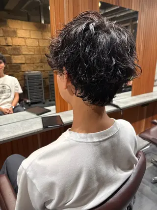 パーマ メンズ 薬院平尾メンズパーマ メンズサロンkazのヘアスタイル