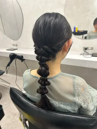 セミロング ヘアアレンジ 🎀HARU/ボブ/ セット/赤み消し🫧のヘアスタイル