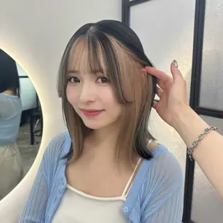 セミロング カラー Ren. 🦋デザインカラーのヘアスタイル