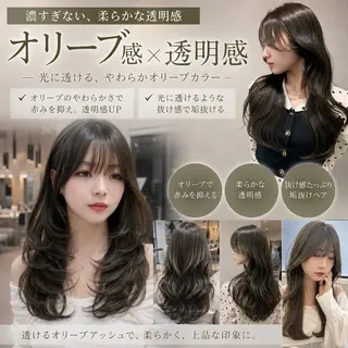 セミロング カラー 村上 大武のヘアスタイル