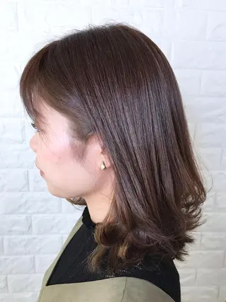 ミディアム カラー 髪質改善縮毛矯正 美容師✂️山崎竜二のヘアスタイル