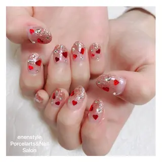 ミディアム ネイル 🐾enen style 🐾のネイルデザイン