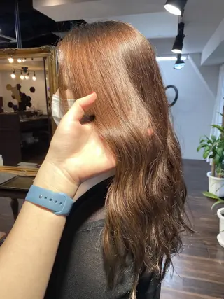 ロング カラー パーマ ヘアアレンジ レイヤーカット×髪質 改善🇰🇷シオリのヘアスタイル