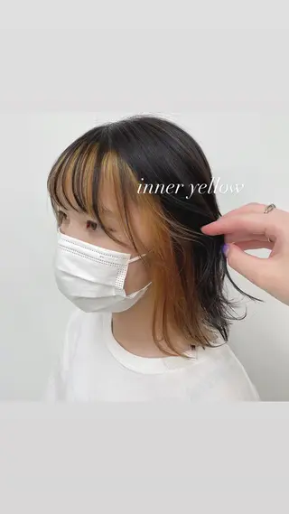 ミディアム カラー 川上 紗也加のヘアスタイル