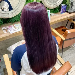 ロング カラー 横浜パーマ🌐ボブ✨ 暖色カラーもえかのヘアスタイル