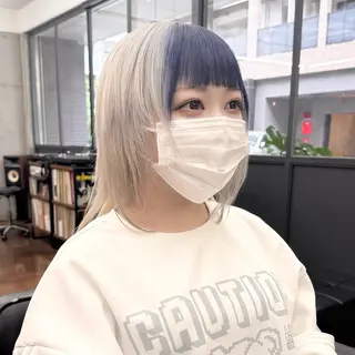 ミディアム カラー メンズ ✂︎ウルフ・ショート ✂︎MIKUNIのヘアスタイル