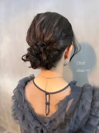 ミディアム ヘアアレンジ 佐伯 桃のヘアスタイル