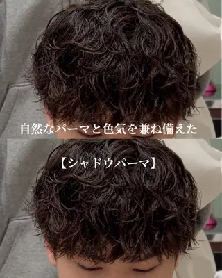 ショート パーマ メンズ 🎸men's🎸 毛流れパーマ/renのヘアスタイル