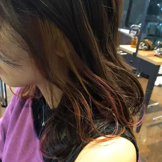 セミロング カラー 白戸 優樹のヘアスタイル