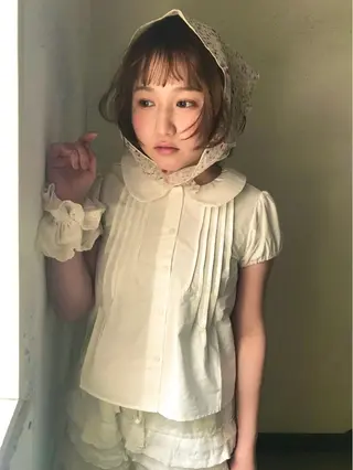 ショート rinka/ボブ ベージュ 暖色のヘアスタイル