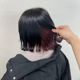 セミロング カラー 🤍💕ブリーチカラ ーAyaka💕🤍のヘアスタイル