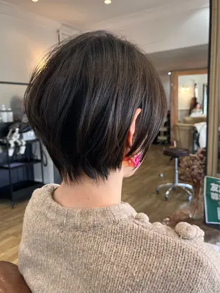 ショート 蟹江/ショート/ボブ パーマ/上坪あずさのヘアスタイル