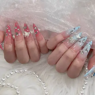 ネイル Lyna 池袋 ロングネイルのネイルデザイン
