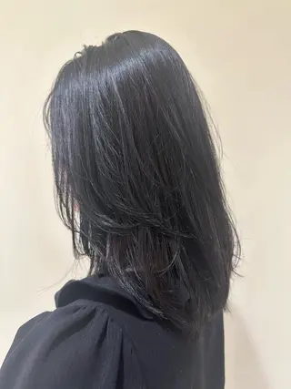セミロング 松下仁美 /ボブ顔周りレイヤーのヘアスタイル