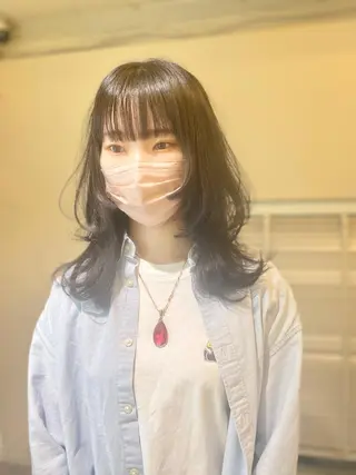 ロング カラー レイヤーカット 赤み消し　店長/大和のヘアスタイル