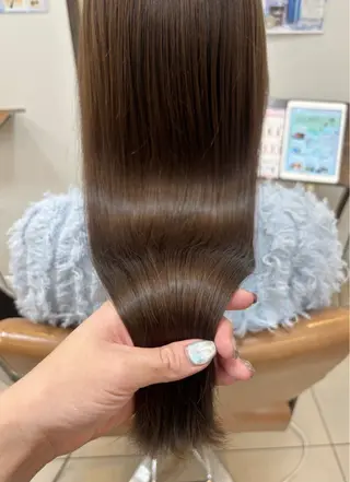 セミロング カラー 頭皮×髪質改善 透明感カラー💎中村のヘアスタイル