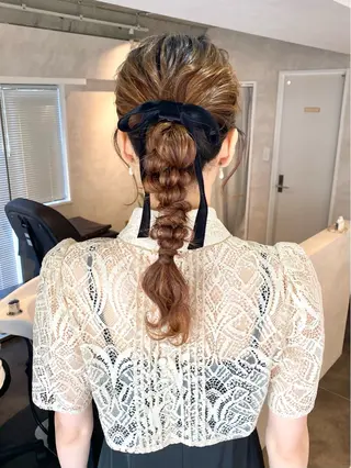 ヘアアレンジ ヘアセット&カラー 🩷miwaのヘアスタイル