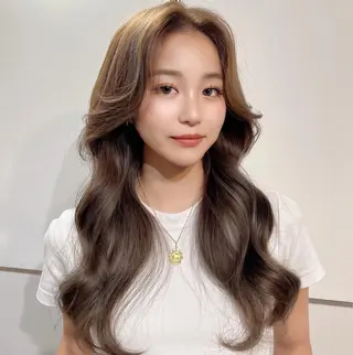 ロング カラー ヘアアレンジ 韓国レイヤー/ 顔周り💕田中将吾のヘアスタイル